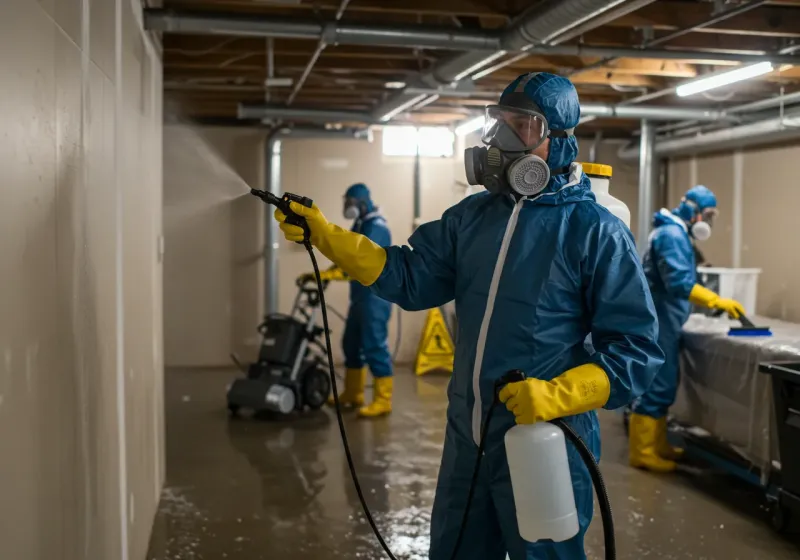 Basement Sanitization and Antimicrobial Treatment process in Griffith, IN